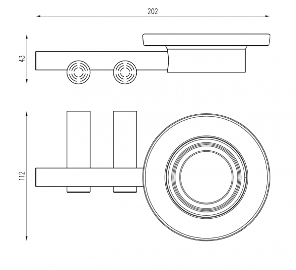 Мыльница с держателем ABBER Osten 316 AA1858BG золото брашированное