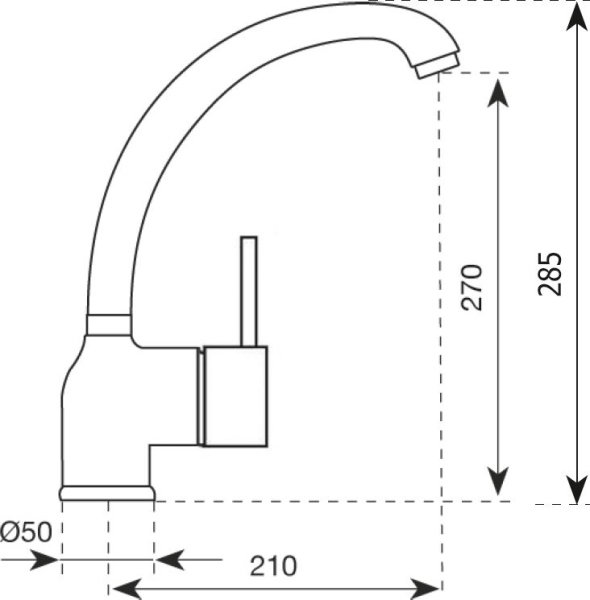 Смеситель Paini Cox 78CR572D9TKM для кухонной мойки