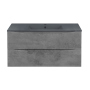 Тумба с раковиной Vincea Mia 1000 подвесная, 2 выкатных ящика soft close, Beton, VMC-2MC100BT+VBS-13100MA