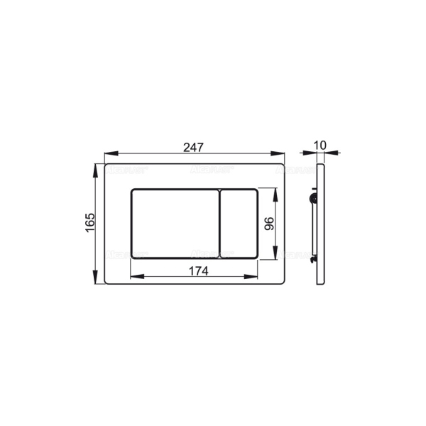 Клавиша смыва Alcaplast Antivandal M279