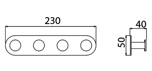 Вешалка-4 крючка Timo Saona хром (13015/00)