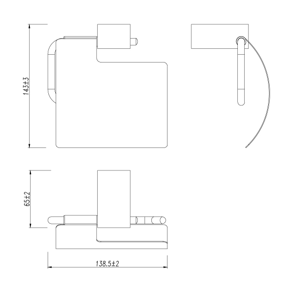 Держатель для туалетной бумаги Lemark SMOOTH LINE с крышкой, графит (9726012)