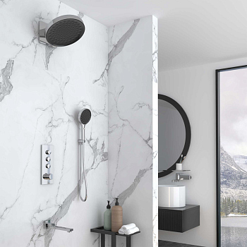 Душевой комплект Vincea VSFW-433TI3CH встраиваемый, термостатический, трехрежимный, хром