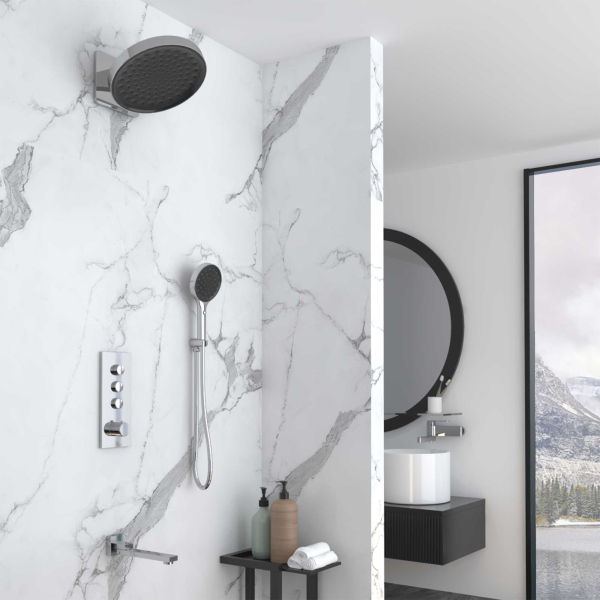 Душевой комплект Vincea VSFW-433TI3CH встраиваемый, термостатический, трехрежимный, хром