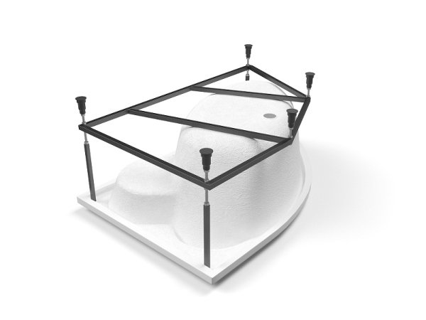 Ванна Cersanit асимметричная KALIOPE 153x100 правая