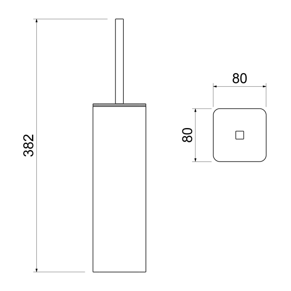 Щетка для туалета напольная Timo Torne золото матовое (43161/17)
