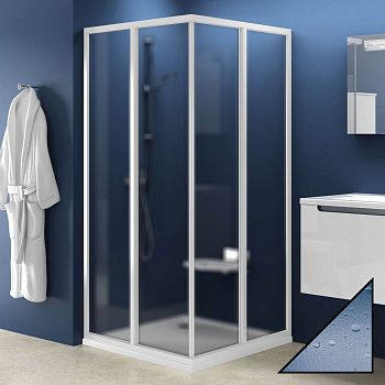 Душевой уголок Ravak SRV2-80 S Transparent, профиль белый