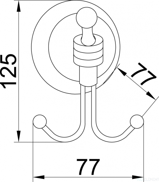 Крючок Boheme Hermitage Bronze 10325
