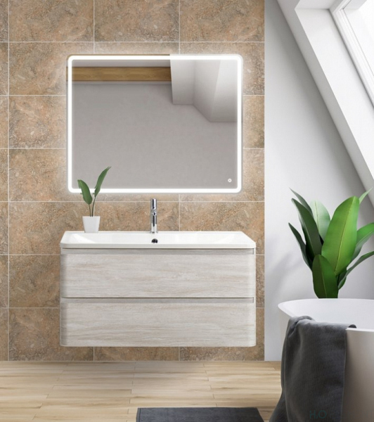 Тумба с раковиной Belbagno, ALBANO-1000-2C-SO-RVB+ BB1000/455-LV-MR-ALR (готовый набор)