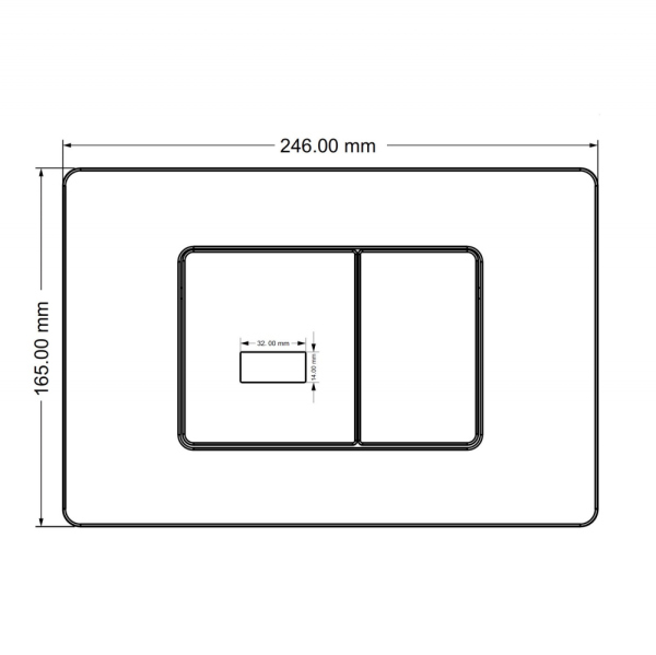 Кнопка смыва сенсорная ABBER AC0122SMW белая матовая