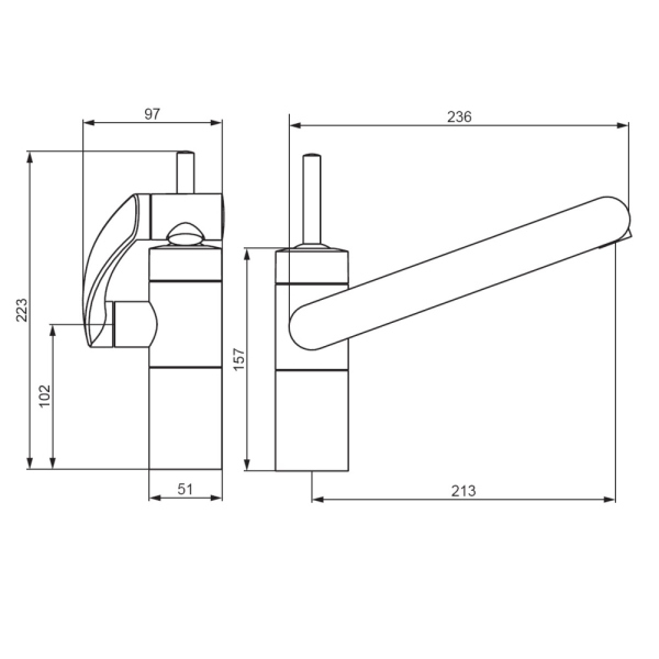 Смеситель для раковины Damixa Arc, 290217264