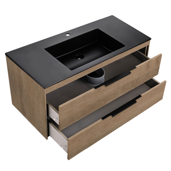 Тумба без раковины Vincea Chiara 2D 1000 подвесная, N.Oak, VMC-2C2100NO