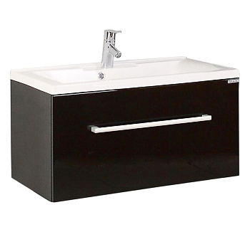 Тумба с раковиной Акватон Мадрид 1A1268K0MA950 цвет Черный