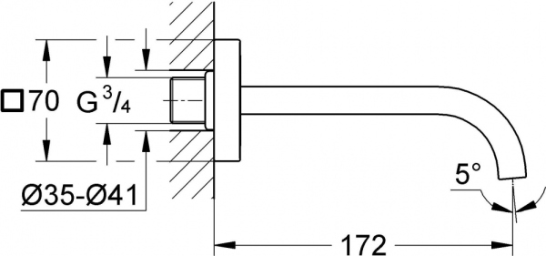 Излив для ванны Grohe Allure 13264000
