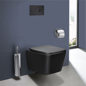 Унитаз подвесной Vincea, Q-Line VT1-12MB безободковый, цвет матовый черный