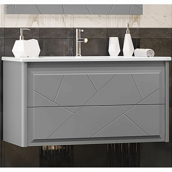 Тумба без раковины Opadiris Луиджи 100 подвесная, серый, 00-00004258