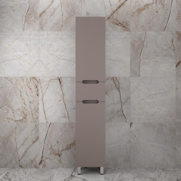 Пенал напольный "Матис" 36 см 1 ящик, тауп темный, PLUS, ЭМАЛЬ, ЛС-00002391