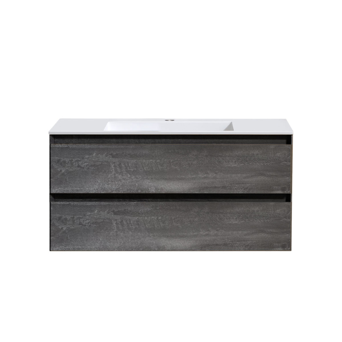 Тумба с раковиной Vincea Luka 1000 подвесная, 2 выкатных ящика soft-close, G.Stone, VMC-2L100GS+VCB-13100B