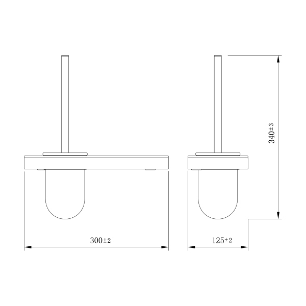 Ершик для унитаза Lemark GLASS LINE с держателем и полкой, хром/белое стекло (9761031)