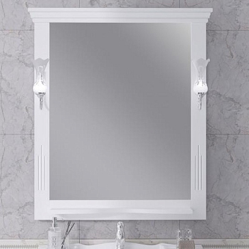 Зеркало Opadiris Риспекто 85, цвет 9003, с выключателем, 00-00007063