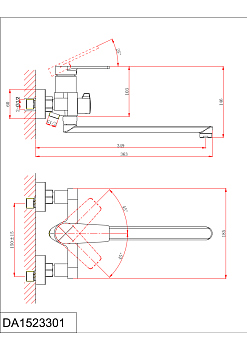 Смеситель для ванны с душем DK Bayern.Fürth (DA1523308)