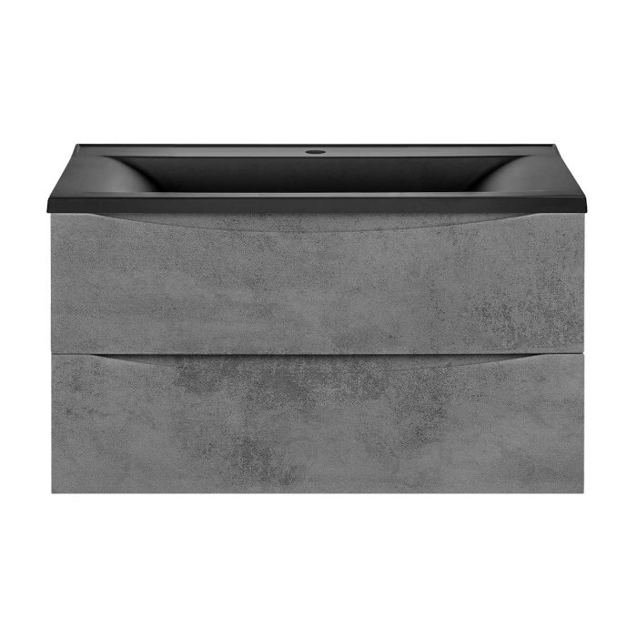 Тумба с раковиной Vincea Mia 900 подвесная, 2 выкатных ящика soft close, Beton, VMC-2MA900BT+VCB-3M900G