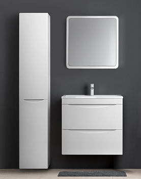 Тумба подвесная Style Line "Бергамо мини 70" (2 ящ.) белый, PLUS (без раковины)