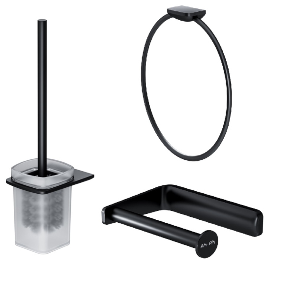 Набор аксессуаров для зоны туалета, черный AM.PM Inspire V2.0, AK50T1103B