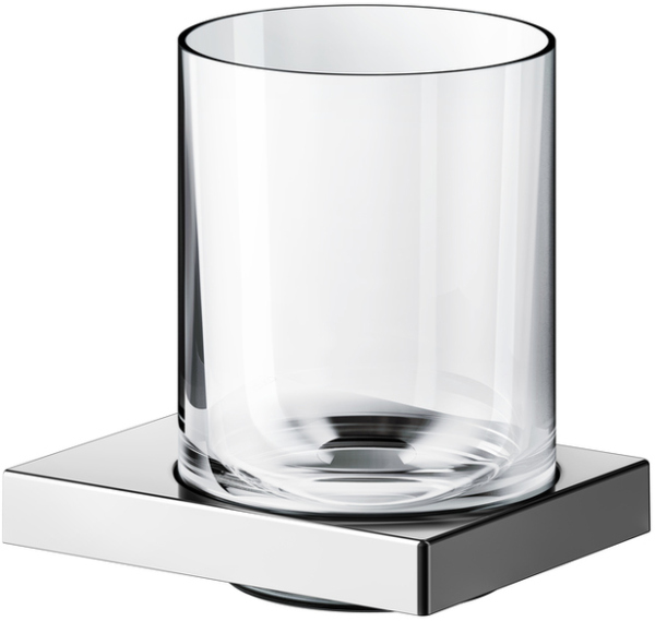 19150019000 EDITION 90 Square Держатель стакана в комплекте с хрустальным стаканом, хром