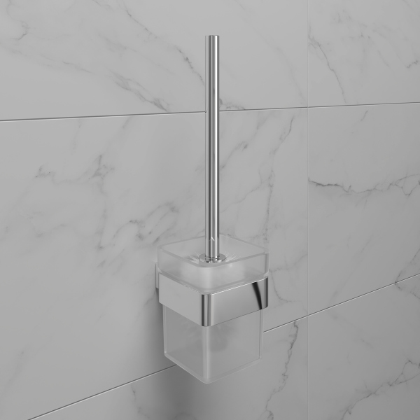 Ершик для унитаза Lemark SMOOTH LINE с держателем, хром (9761019)