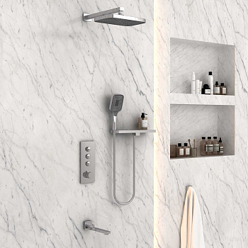 Душевой комплект Vincea VSFW-431T1RCH встраиваемый, термостатический, 3 режима, хром