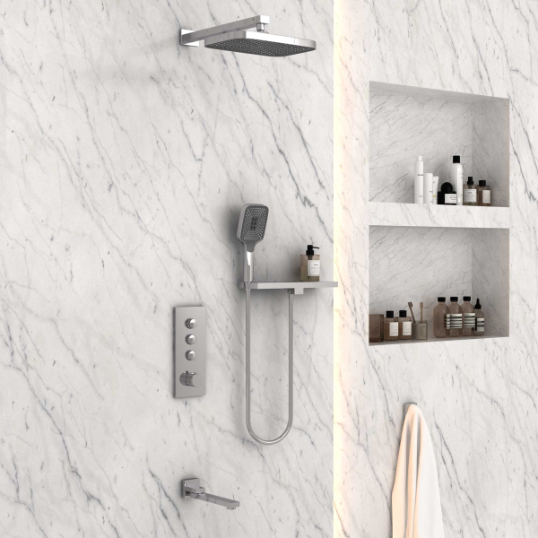 Душевой комплект Vincea VSFW-431T1RCH встраиваемый, термостатический, 3 режима, хром