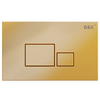 Клавиша смыва D&K матовое золото Quadro (DB1519003)