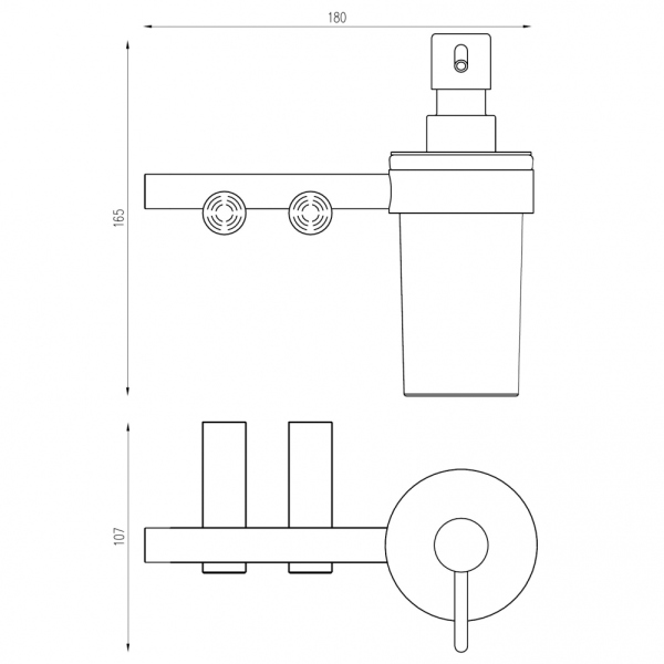 Диспенсер с держателем ABBER Osten 316 AA1859BST сталь брашированная