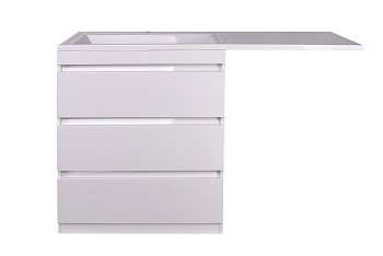 Тумба для комплекта Style Line Даллас 140 люкс, белая