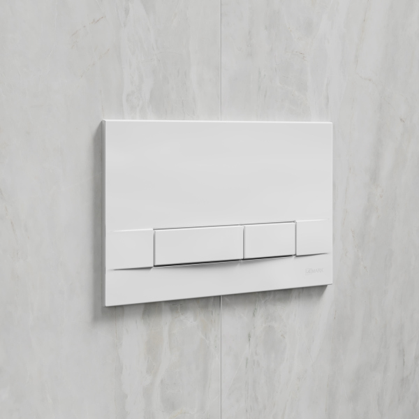 Кнопка смыва Lemark BIT для инсталляции механическая, белый глянец (9804008)