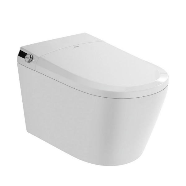 Комплект ABBER подвесной электронный унитаз-биде Bequem AC1119S белый с инсталляцией AC0101P