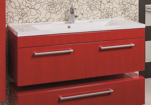 Тумба с раковиной Акватон Мадрид 1A1703K0MA940 цвет Бордо