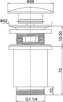 Донный клапан для раковины Timo 8011/07 gold