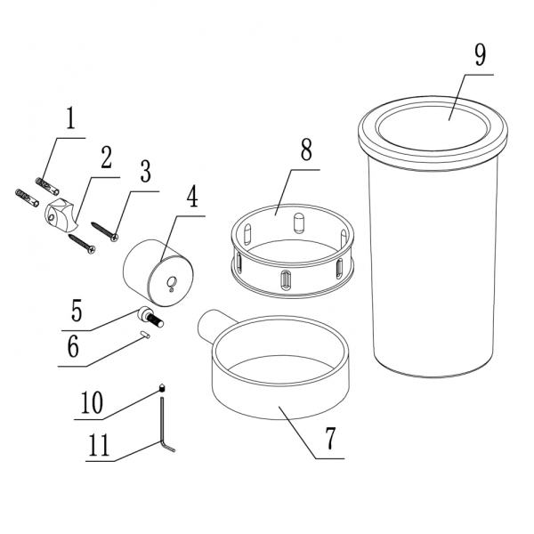 Стакан для зубных щеток с держателем ABBER Osten 316 AA1861BG золото брашированное