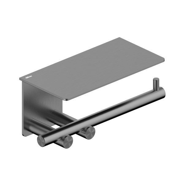 Бумагодержатель с полкой ABBER Osten 316 AA1830BGG оружейная сталь брашированная