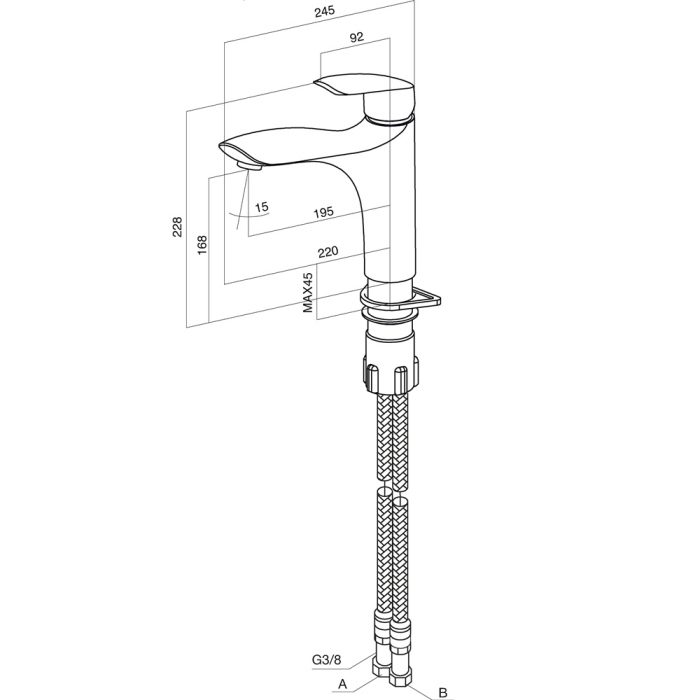 Смеситель AM.PM Bliss L F5300032 для кухонной мойки
