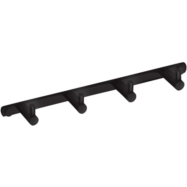 Планка DARK с 4-мя крючками , черный