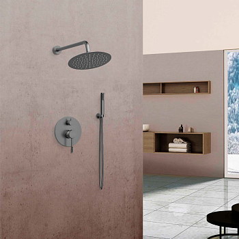 Душевой комплект Vincea Desire VSFW-1D1GM, встраиваемый, 2 режима, вороненая сталь