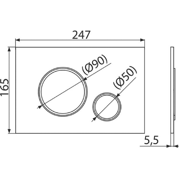 Кнопка смыва AlcaPlast THIN M770 белый / хром глянцевый