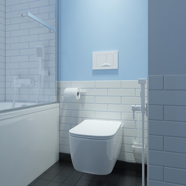 Кнопка смыва Iddis Unifix UNI40MWI77 белая матовая