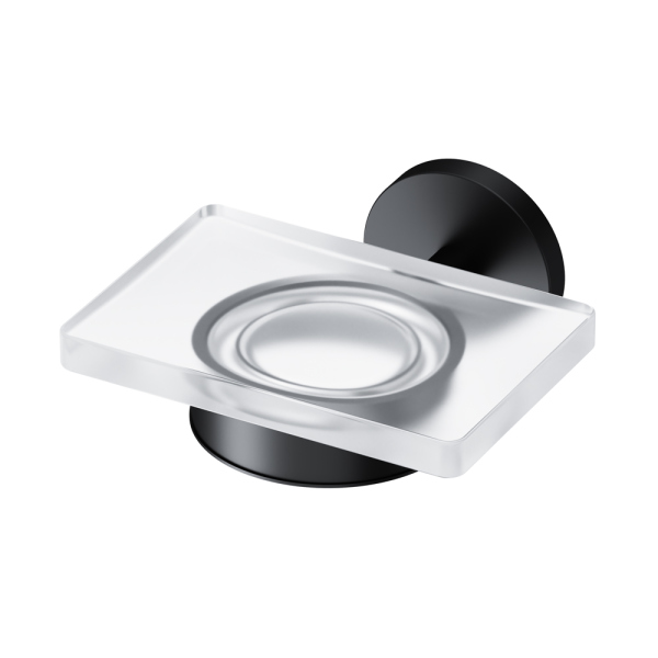 Стеклянная мыльница с настенным держателем, черный AM.PM X-Joy, A85A34222