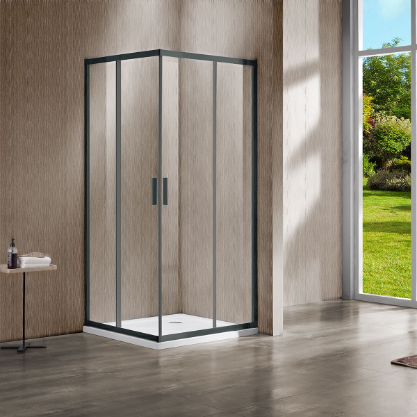 Душевой уголок Vincea Garda VSS-1G9010CLGM, 1000*900, вороненая сталь, стекло прозрачное