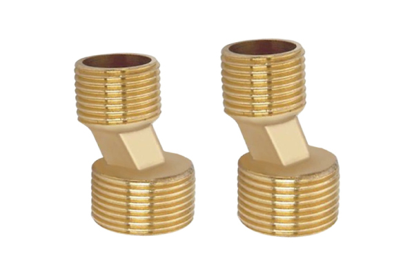 Комплект фитингов для подключения водяных полотенцесушителей, цвет черный муар, AQ 1020BL