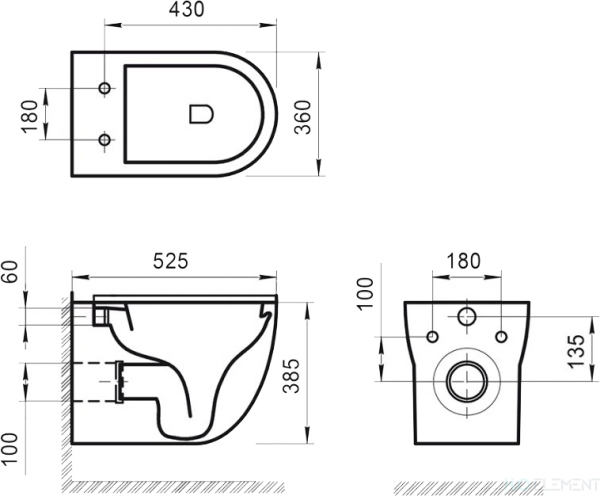 Унитаз подвесной BelBagno Onda BB066CHR (готовый набор)
